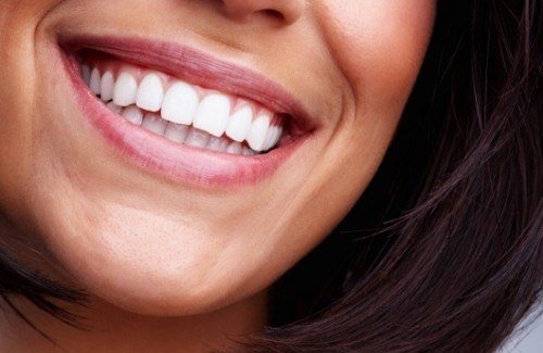 Close up of smiling woman with flawless teeth
